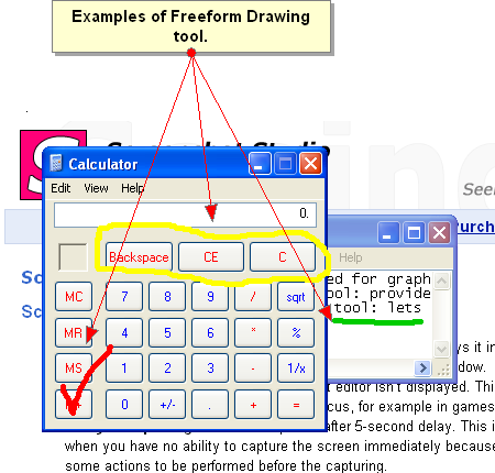 Text and Freeform drawing tool