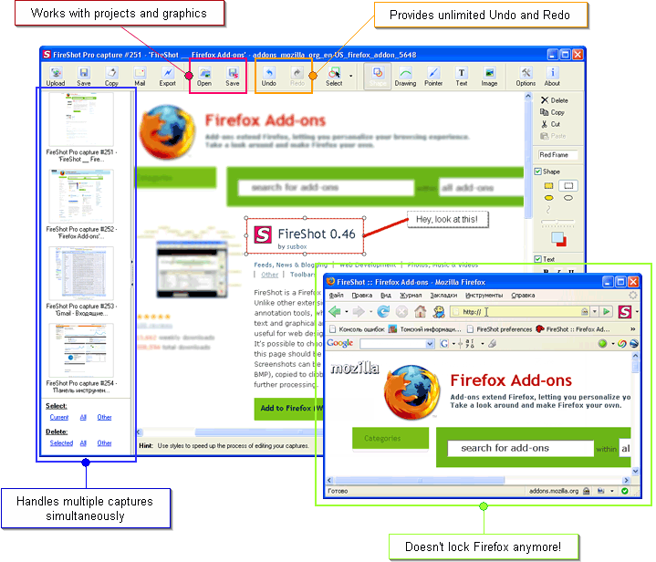 fireshot incompatible with firefox 54.0