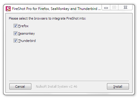 Enable FireShot in Firefox